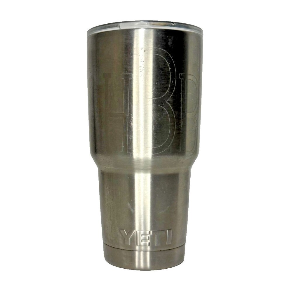 YETI Rambler 30oz Stainless Steel Tumbler With Lid – Engraved Initials